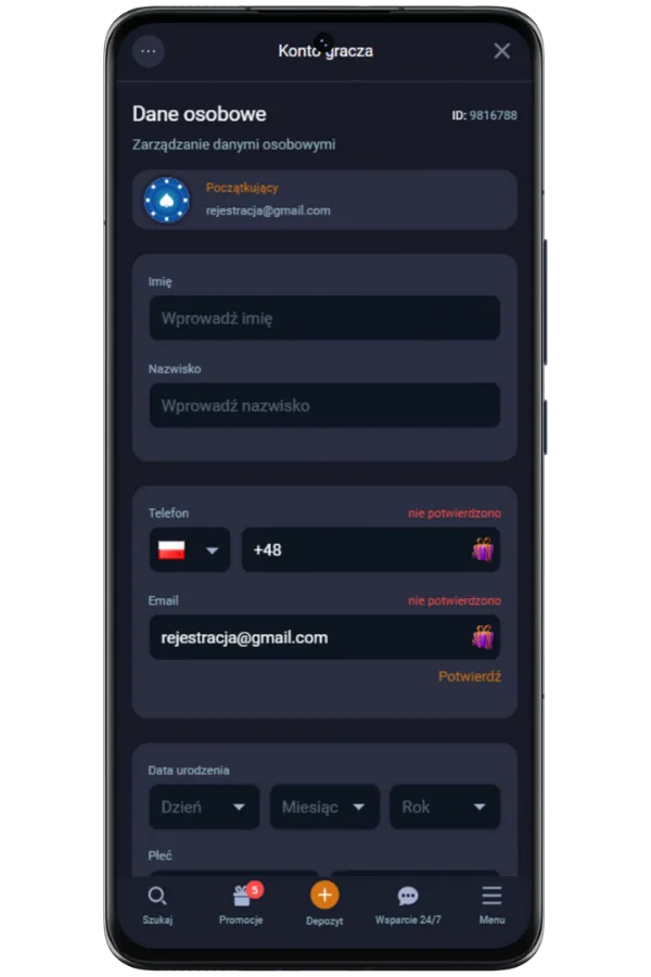 Vox Kasyno App Profil